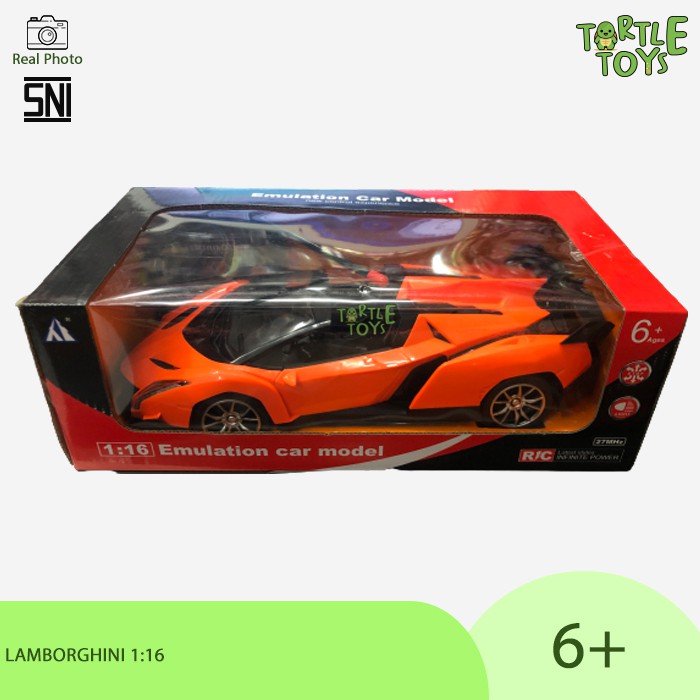 Mainan Anak Mobil Remote Control RC Lamborghini Skala 1:16 ada Lampu