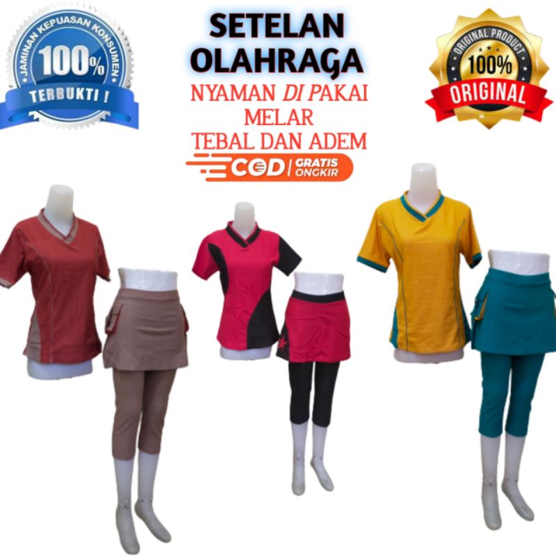 Baju senam aerobick/zumba / setelan olahraga pendek / setelan baju senam pendek / pakaian senam wani