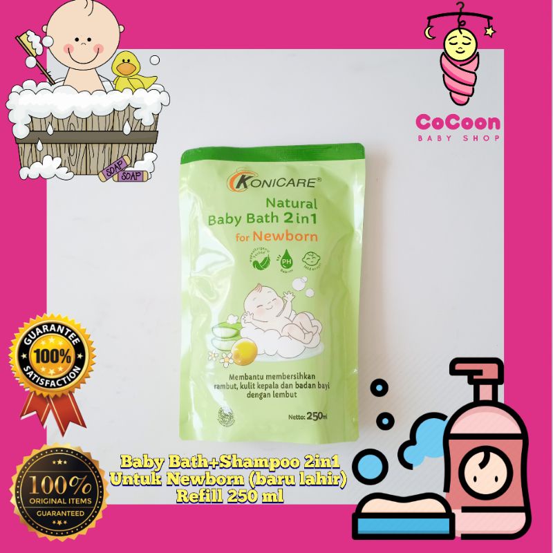 Konicare 2in1 Baby Bath Newborn Refill 250ml 250 ml / Sabun Shampo Bayi Baru Lahir