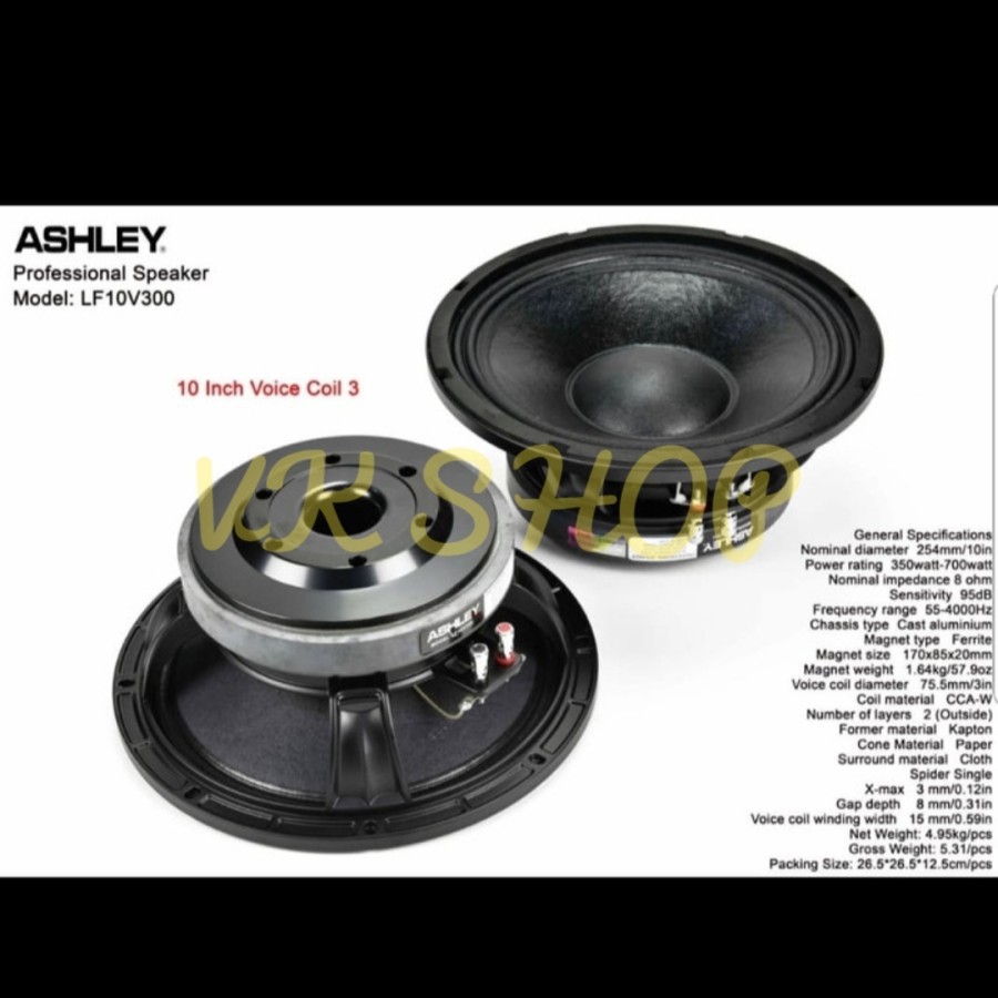 speaker ashley LF10V300/LF10 V300/LF 10 V300 10inch original