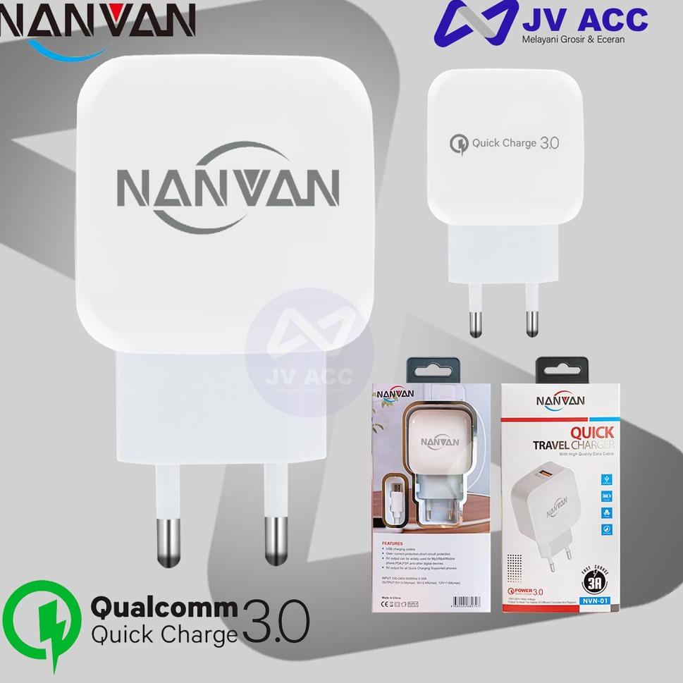 ✶ NVN01 NANVAN QC 3.0 CHARGER FAST CHARGING MICRO USB ALL TIPE HP ►