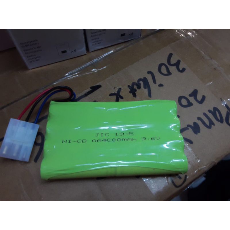 baterai rc rakit 8 soket 3 9.6 v 4000mah 9,6v socket putih 3 pin rc