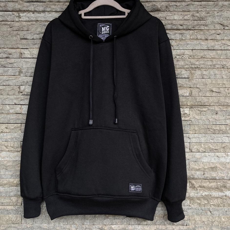 ➧ Mcvois Hoodie Polos Hitam Premium Distro ✯