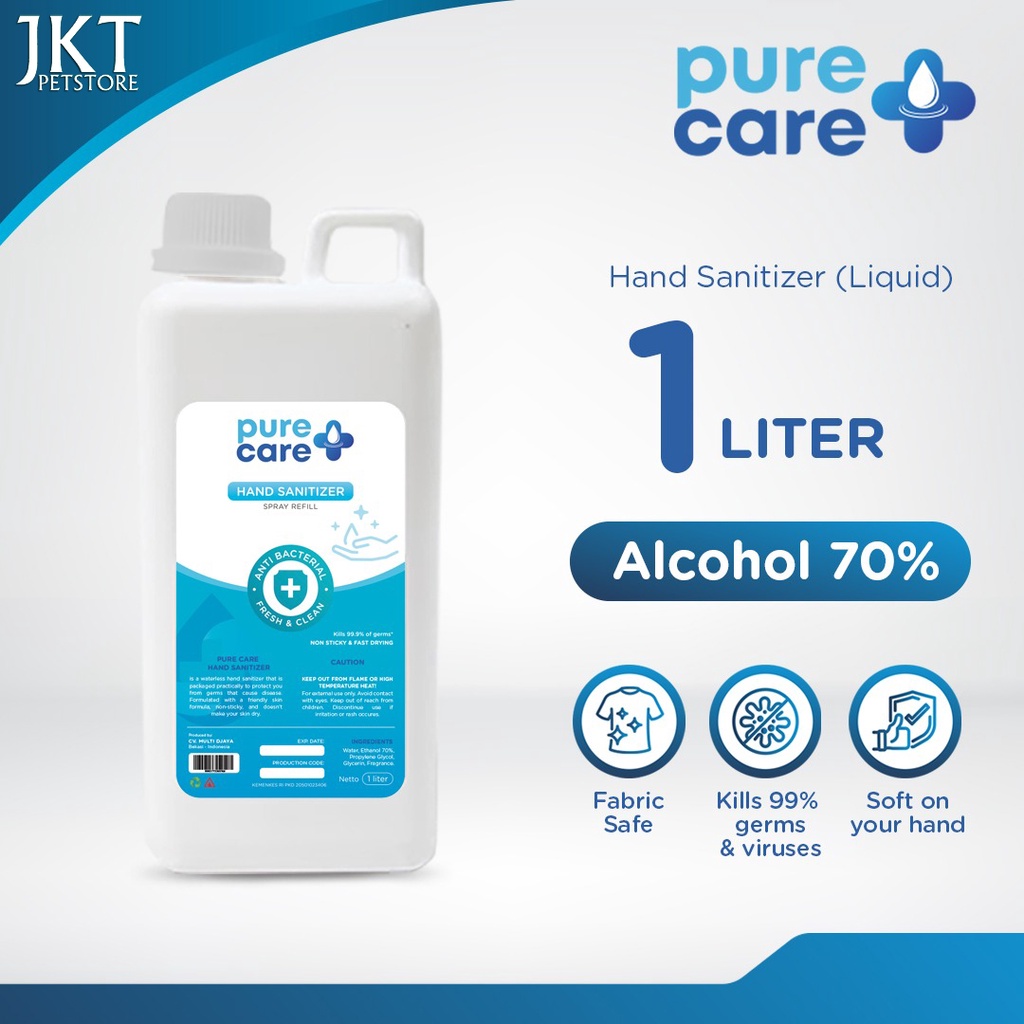 Hand sanitizer spray refill cair pure care 1 liter