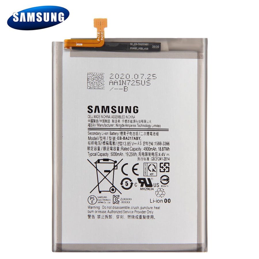 Batre Samsung A21S -A02-A12 5000 MAH EB-BA217ABY ORIGINAL 100% Batre Samsung Battery Batre