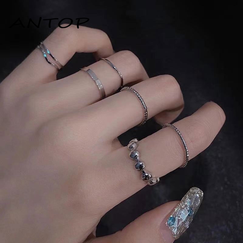 Fashion Korea Kombinasi Terbaru Cincin Sederhana Liar Aksesoris Mode ANTOP