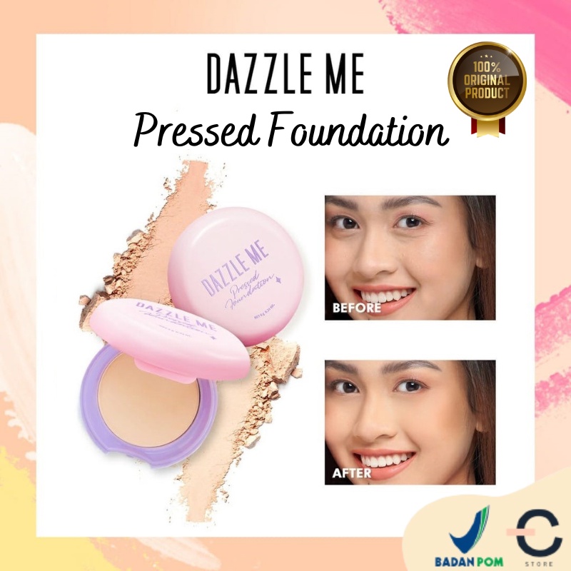 [ORI &amp; BPOM] DAZZLE ME Muse Pressed Foundation | Long Lasting Filter Like Blurring Matte Compact Powder Oil-control Bedak Padat | DAZZLE ME Pressed Foundation | Compact Powder | Bedak Padat | Blurring Matte | Oil Control