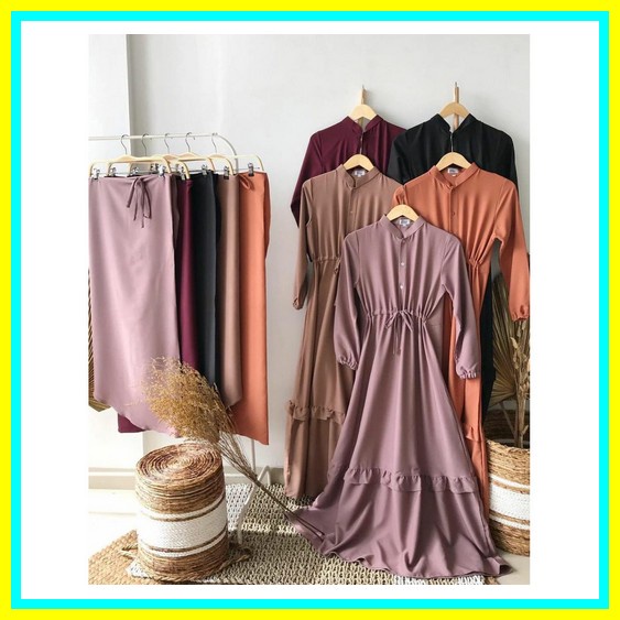 Promo Gamis Terbaru 2021 Ceruty Baby Doll,Promo Gratis Ongkir Gamis Lebaran 2021 Mewah//Gamis Wanita