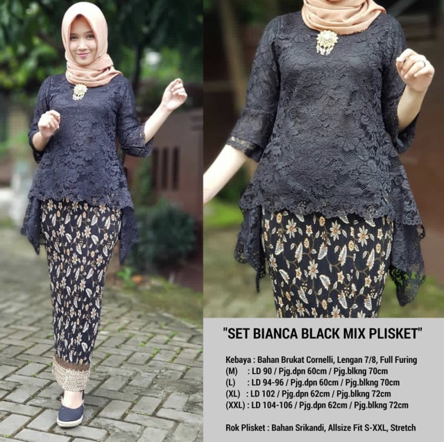 KEBAYA BIANCA WITH PLISKET / KEBAYA MODERN / KEBAYA WISUDA / KEBAYA LAMARAN