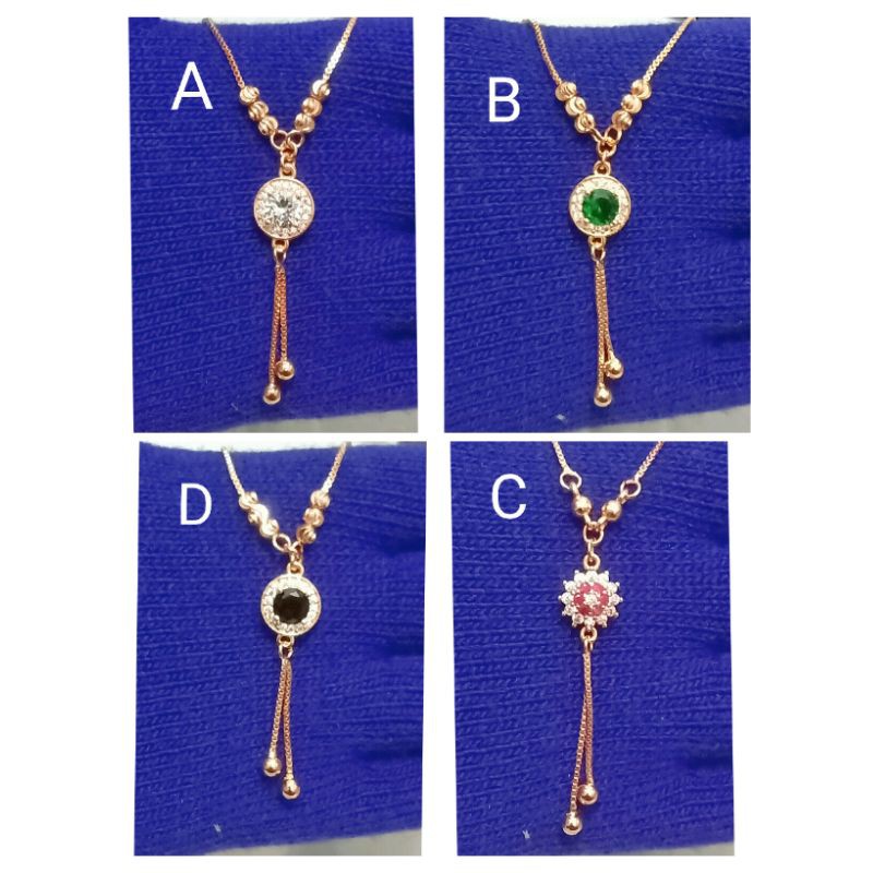 RL133. Kalung xuping wanita lapis emas dgn mata zircon UK 45 cm