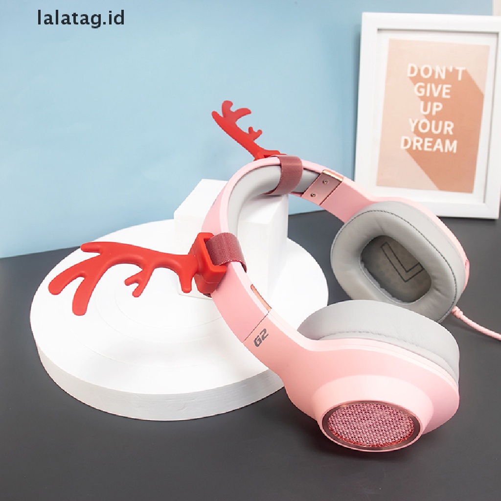 1 Pasang Headphone Gaming Bentuk Tanduk Rusa Untuk Dekorasi