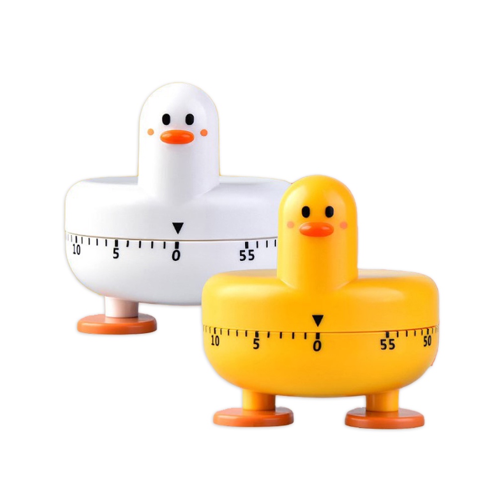Cute Duckling Desktop Learning Timer Cartoon Rotating Mechanical Timer Kitchen Baking Timing Reminder OW
