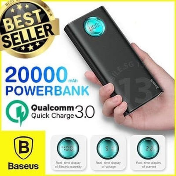 Baseus AMBLIGHT PowerBank 20000 mAh Digital Display PD3.0 QC3.0 LG0102