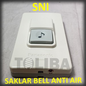 knop bell saklar bell panasonic / waterproof anti air push on bell SNI