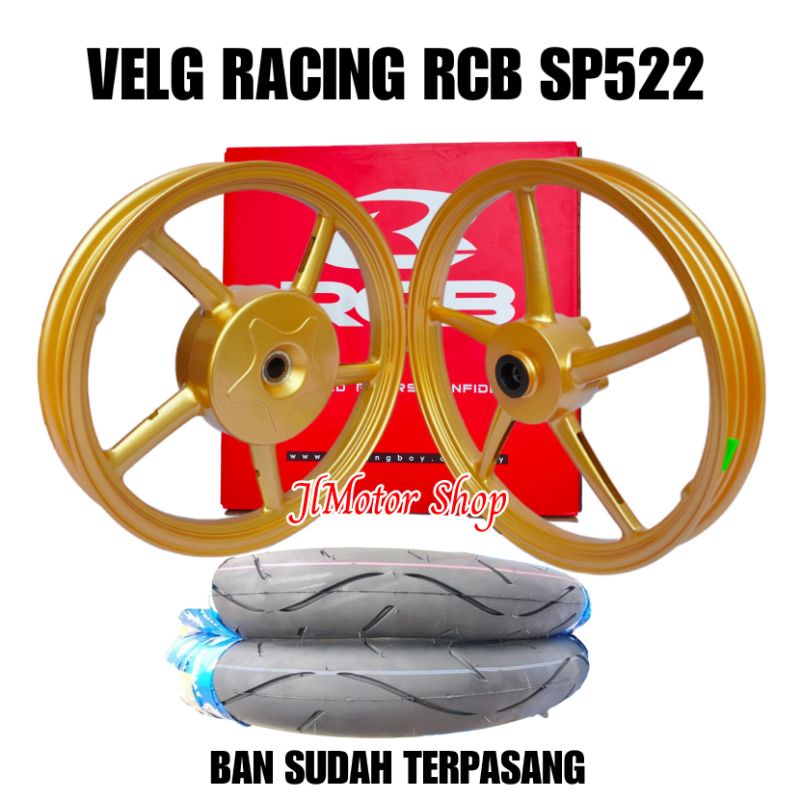 Pelek Velg Racing RCB Beat Scoopy Vario Genio Vario 110 125 150 160 Mio M3 Mio J GT FINO SOUL GT Xeon X-Ride Freego Mio Gear Palang 5 Plus Ban PriMaax Donat Depan Belakang