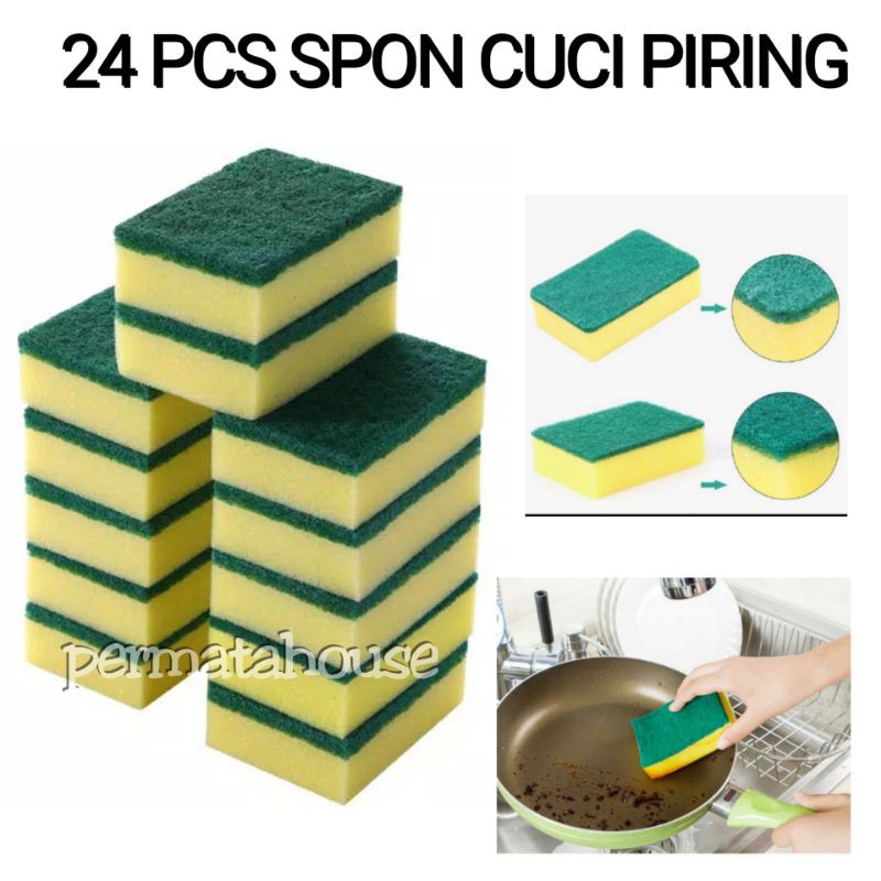 24 PCS SPON CUCI PIRING/ SPONS BUSA CUCI PIRING 2CM