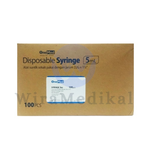 Disposable Syringe 1cc, 3cc, 5cc, 10cc OneMed - Spuit 1ml, 3ml, 5ml, 10ml, One Med