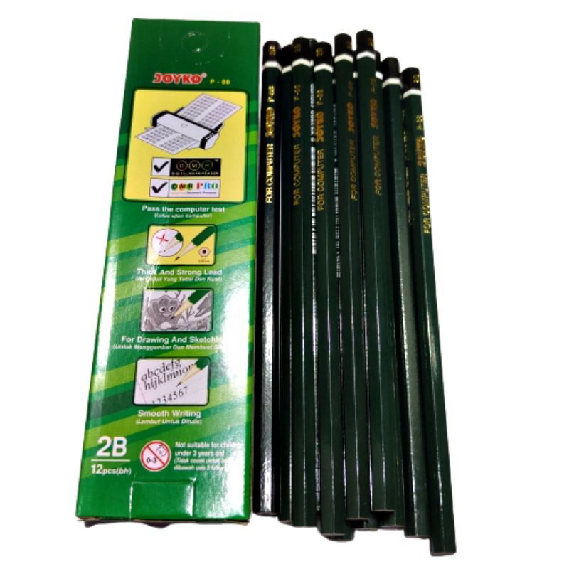 [ERA] Pensil 2B Joyko Bersertifikat Lulus Uji Computer 12pcs