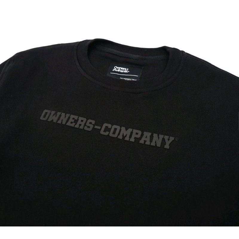 OWNER - COMPANY Sweater Crewneck Black on Grey