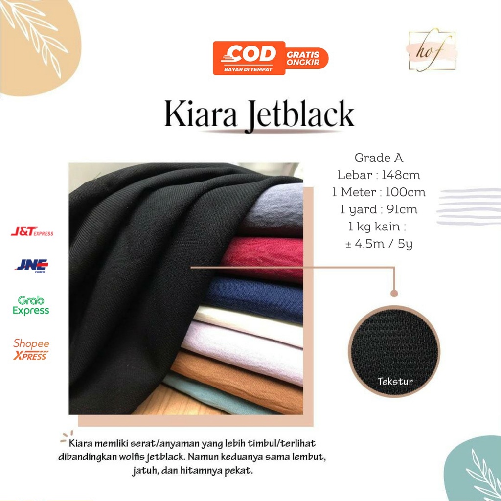 Bahan Kain Jetblack Kiara MTA Leuwitex ECERAN