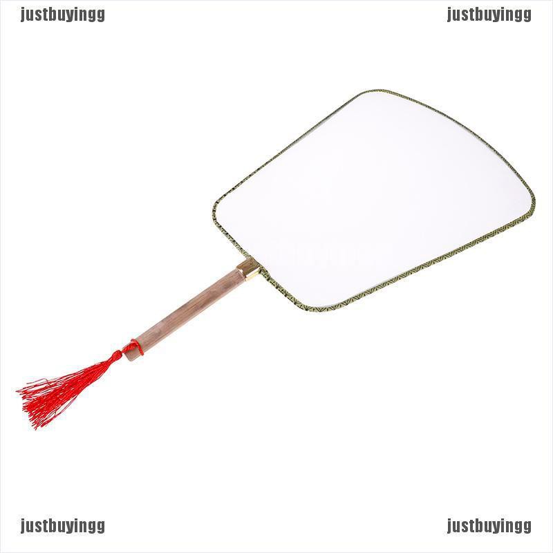 JB✪ White Elegant Hand Fan Gong fan blank children DIY art painted fan