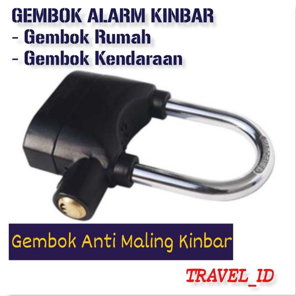 Kunci gembok alarm rumah anti maling / gembok rumah / gembok motor