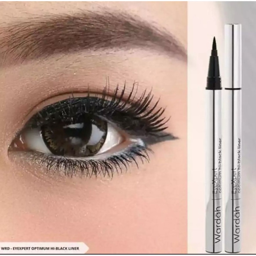 Eyeliner Wardah EyeXpert Optimum Hi-Black Liner -eye liner pensil waterproof wardah -eyeliner pensil murah Wardah EyeXpert Optimum Hi-Black Liner - Eyeliner Spidol Waterproof Dengan Warna Intense