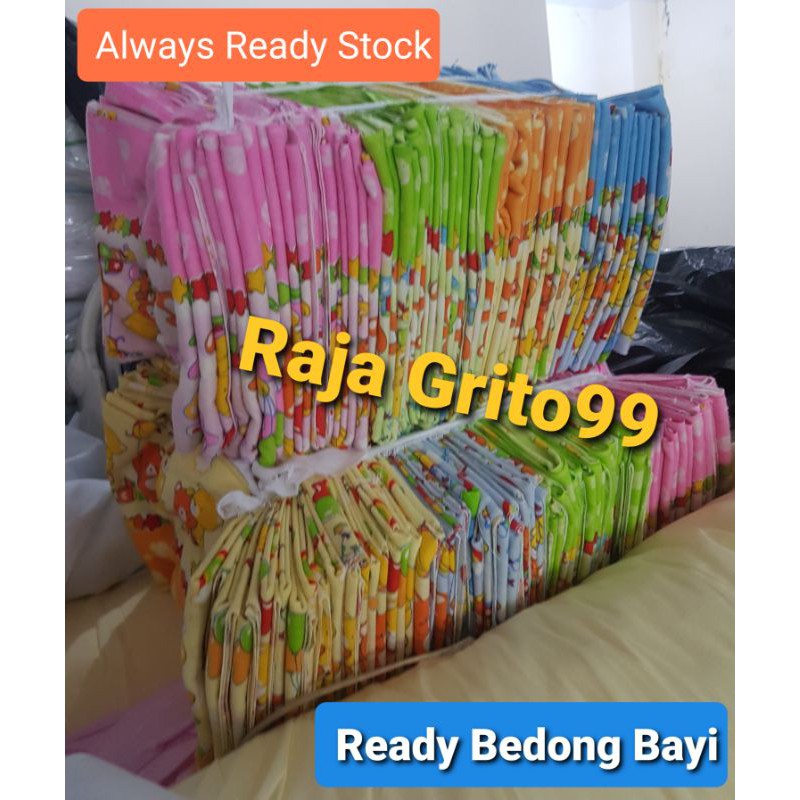 1 Lusin Kain Bedong Jumbo - Motif Gambar Radom tabur dan runstop, bahan katun Flanel Grosir