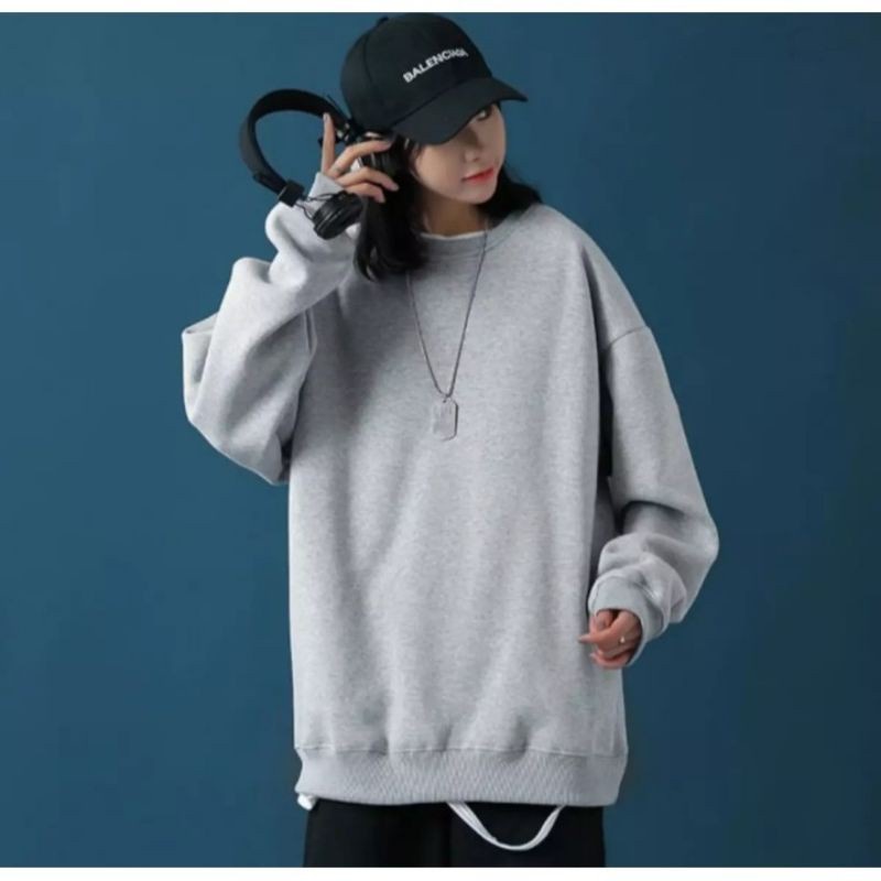BASIC Sweater Polos Crewneck Oblong Oversize-Unisex Sweater Fashion Terkini Casual Fashion Korean Style