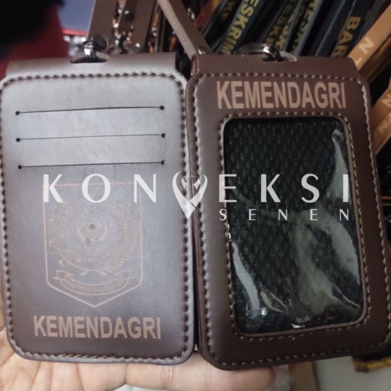 gantungan kulit id card kemendagri