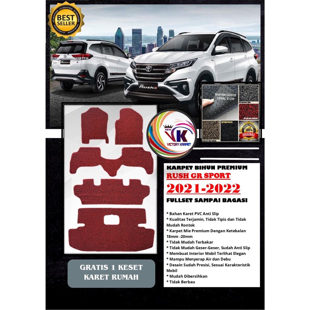 KARPET MOBIL RUSH 2019 / 2021 PVC COIL MIE / BIHUN FULL SET