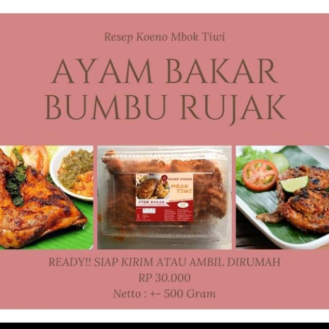

ayam bakar resep koeno mbok tiwi