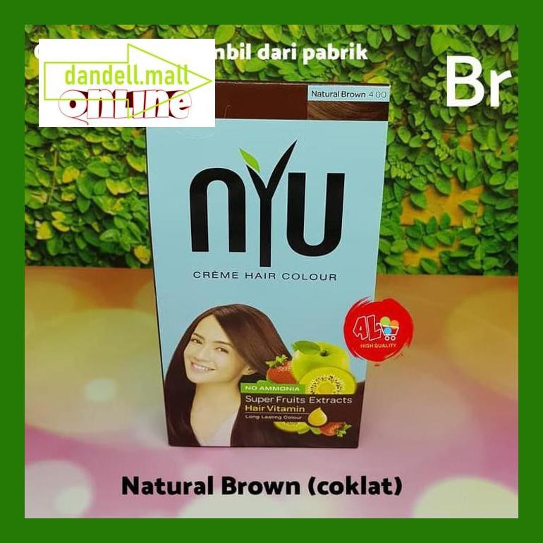 Rr70Stgs Pewarna Cat Rambut Nyu Creme Hair Colour Natural Brown Coklat 4Drr80Ss