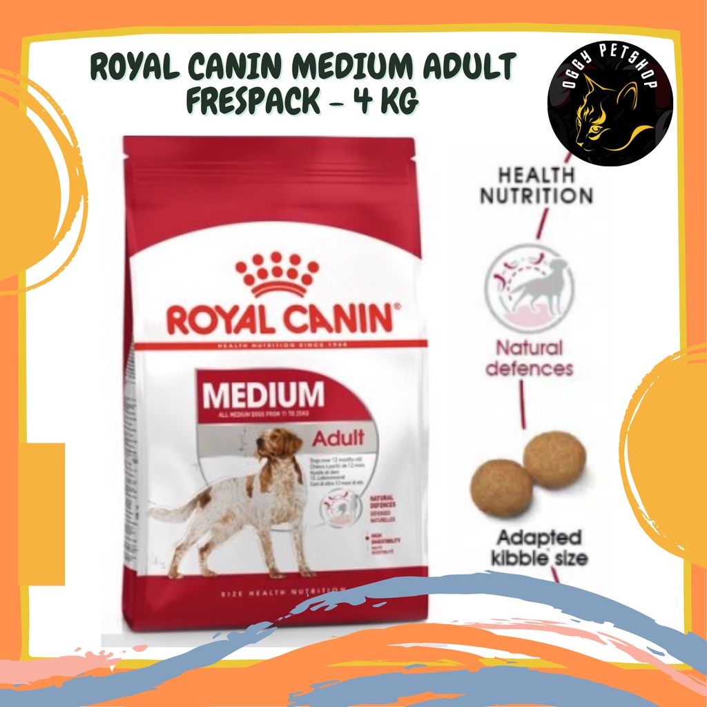 RC Royal Canin Medium Adult Makanan Anjing Dewasa Dry 4kg