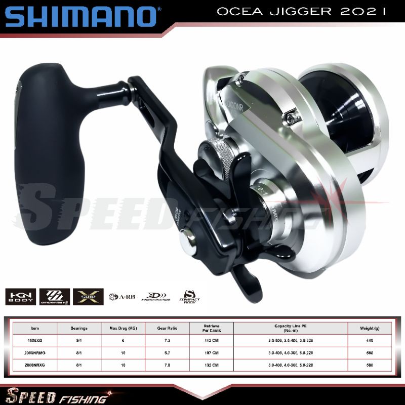 Reel Ocea Jigger 2021 2000 2001 NRMG NRXG Shimano OJ 2021 Jigging Garansi Resmi