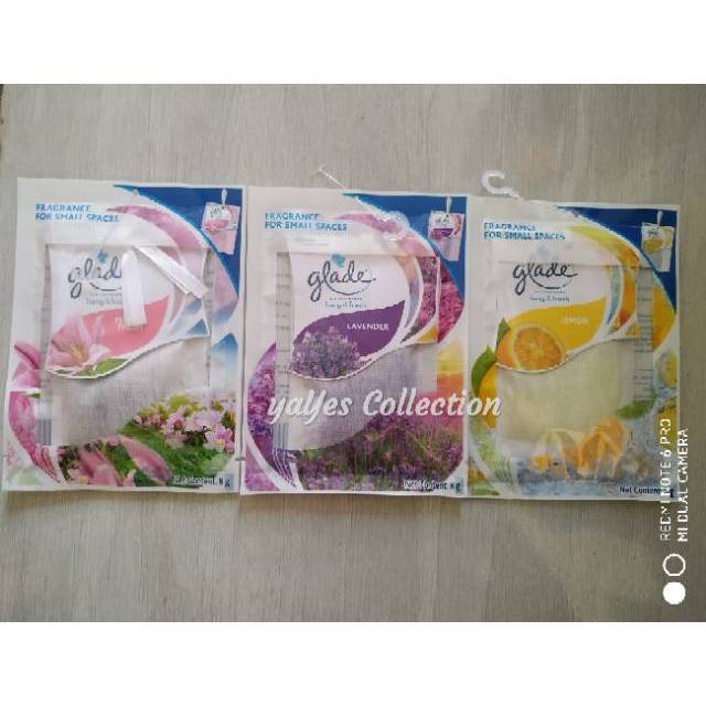 Glade pengharum ruangan gantung baju lemari pakaian anak dewasa bau wangi lavender lemon