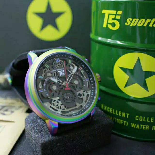 Jam Tangan Pria T5 H3624 5 T5 H 3624 leather chronograph free box