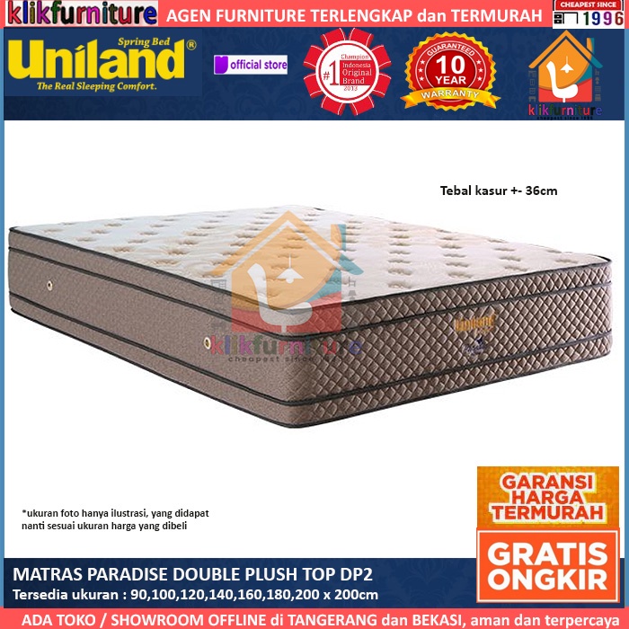 Kasur / Matras Paradise Double Plushtop DP2 Uniland Springbed