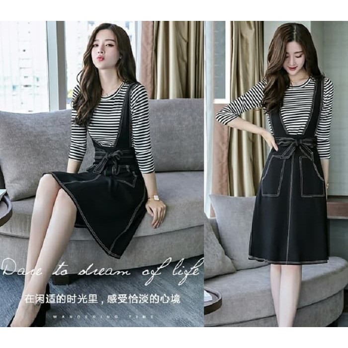 FASHION WANITA TANAH ABANG Hijab set leslie stripe (tanpa pashmina) SUPPLIER BAJU MURAH i.27747512.1