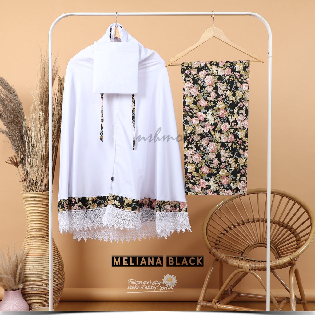 [𝓷𝓼𝓸] Mukena Anak Santri Renda Love (Muat Hingga Ukuran Tanggung banyak warna)-Meliana Black