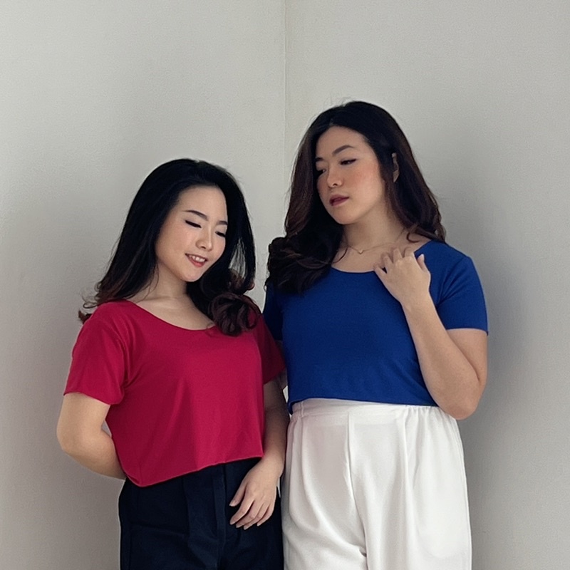 Aubrey Top Premium (Top Premium / Top bigsize / atasan jumbo / atasan bigsize / baju jumbo / baju bigsize / croptop jumbo / croptop bigsize/ croptop oneck)