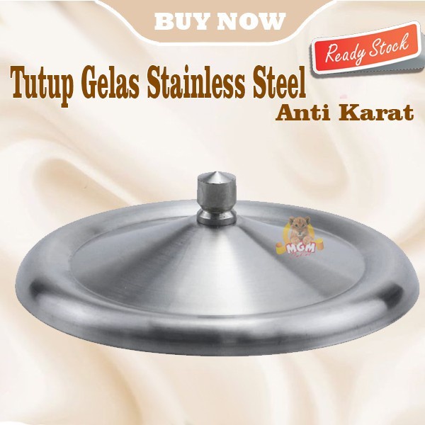 SET2 Tutup Gelas Stainless Anti Karat Mug Cover Stainless Steel 8-10cm