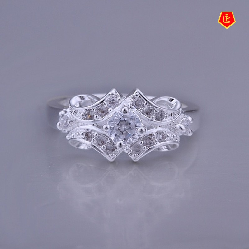 [Ready Stock]Exquisite Personalized Diamond Ring