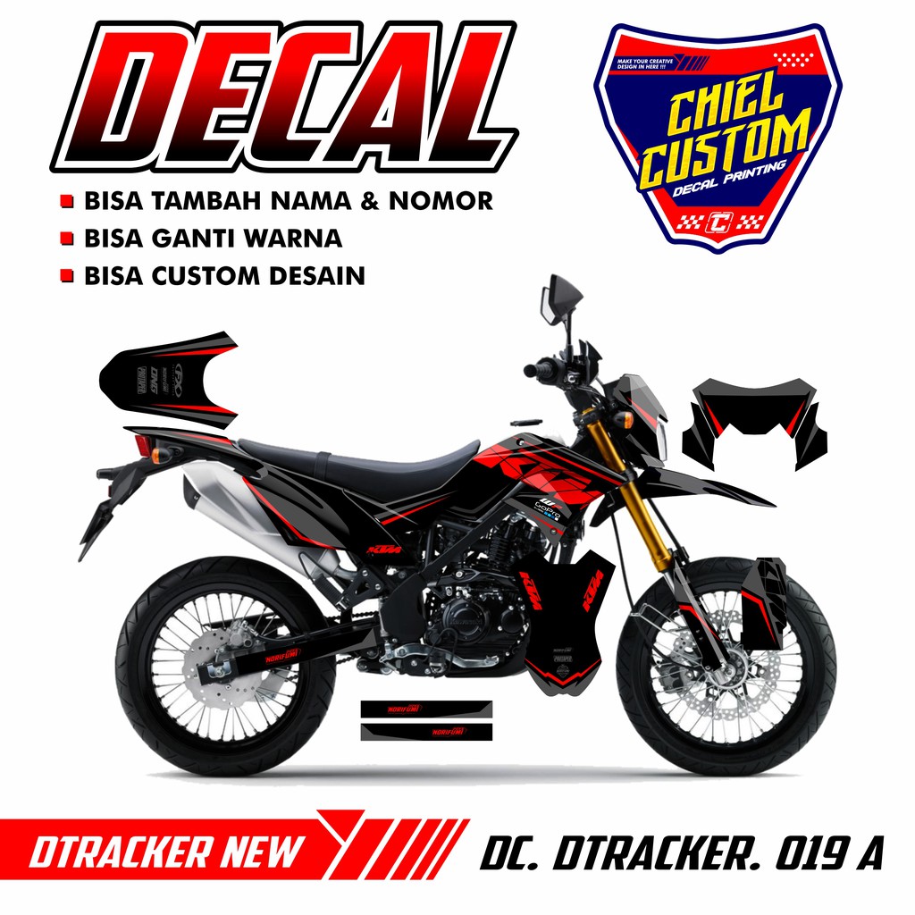 DECAL STICKER FULL BODY DTRACKER NEW DESAIN 019 BISA CUSTOM NAMA