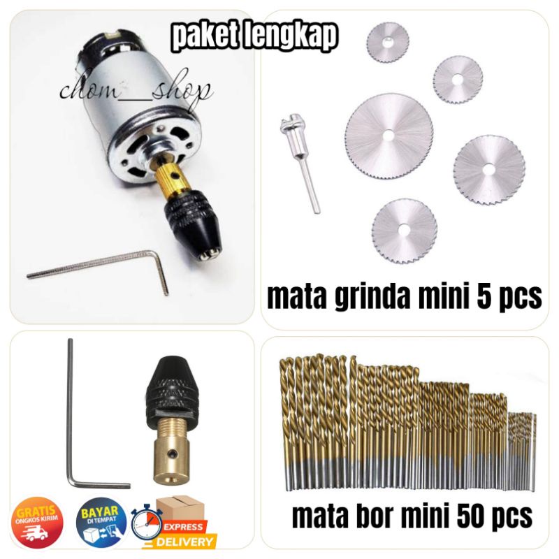 Kepala Bor Mini 0.3-3.5mm Keyless Universal Chuck Untuk 2.3 mm 3.17mm 5.0m/pala bor serba guna