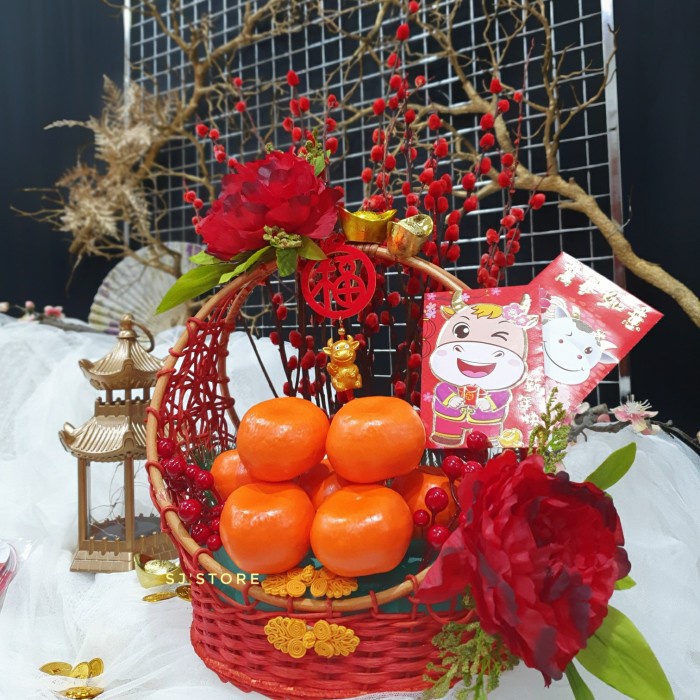 

Hiasan meja hampers pussy willow imlek cny 2021