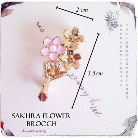 ACC3077PK - Bros/Pin Sakura Flower Bros Bunga Jepang Korea