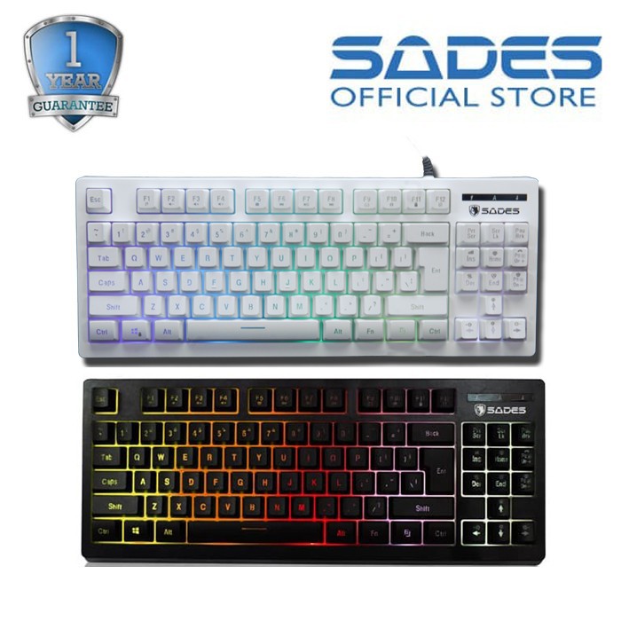 Keyboard Gaming Sades Sabre TKL RGB Membrane gaming keyboard murah kualitas garansi resmi