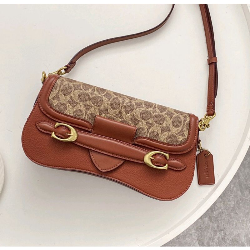 Coach Retro Shoulder Bag In Signature Tan Rust (C0757)