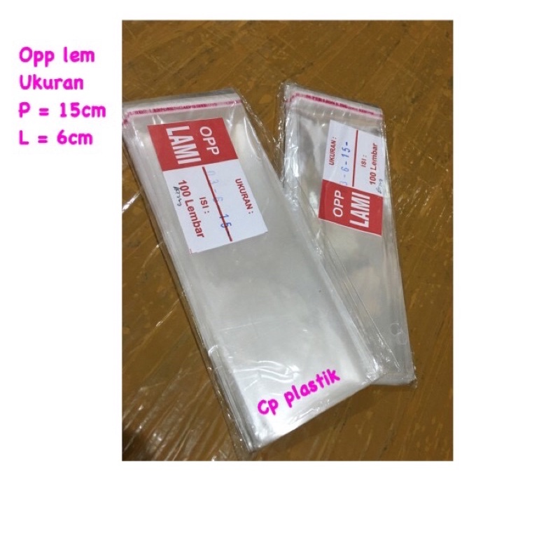 

Plastik OPP Lem | Berperekat Uk. 6x15 (isi +/- 100 pcs)